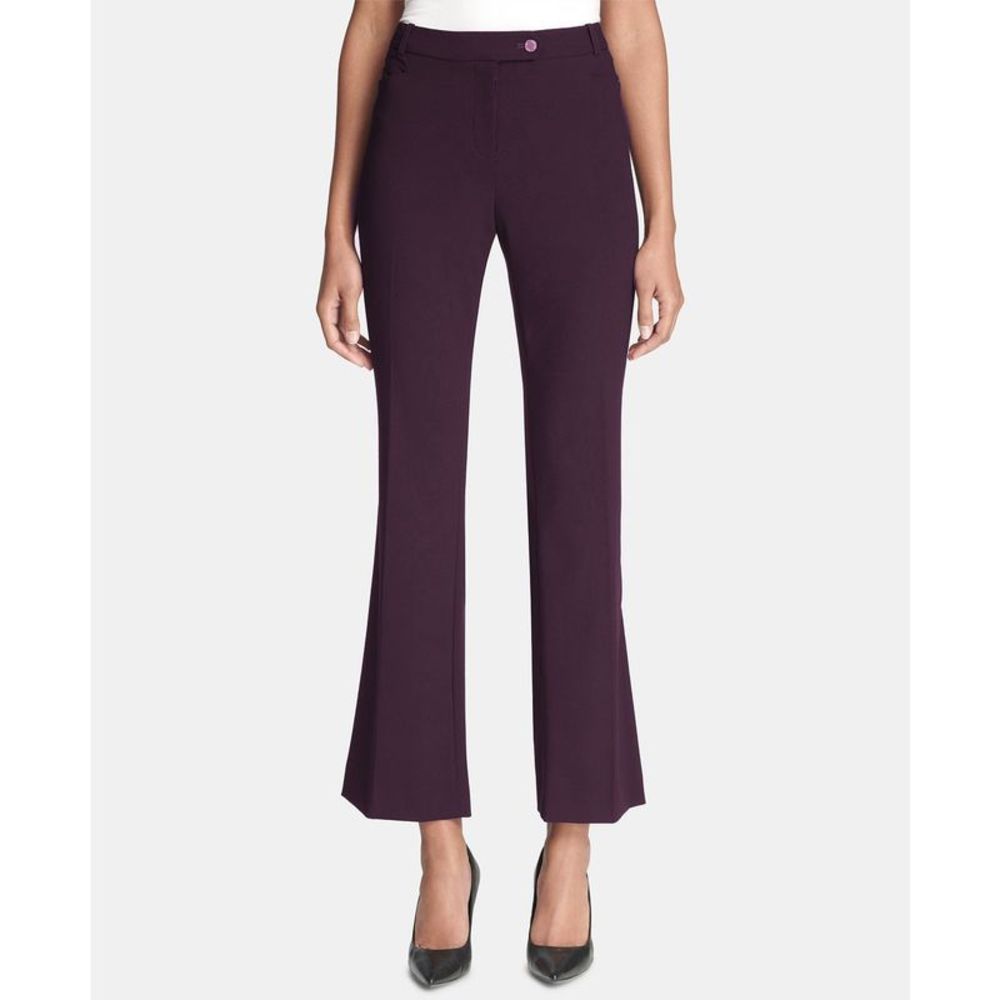 Calvin Klein Women's Modern Fit Trousers Purple Size 6